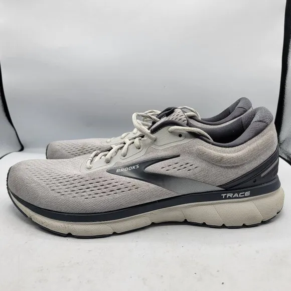 Brooks Trace 1 Mens Size 14 Gray Running Comfort Shoes Sneakers 1103641D097