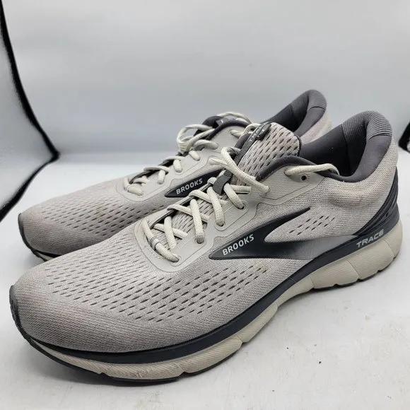 Brooks Trace 1 Mens Size 14 Gray Running Comfort Shoes Sneakers 1103641D097