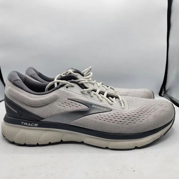 Brooks Trace 1 Mens Size 14 Gray Running Comfort Shoes Sneakers 1103641D097