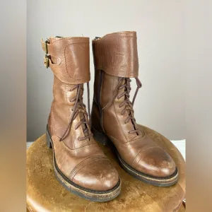 Brown Frye Lace Up / Zip Up Boots - Size 7B