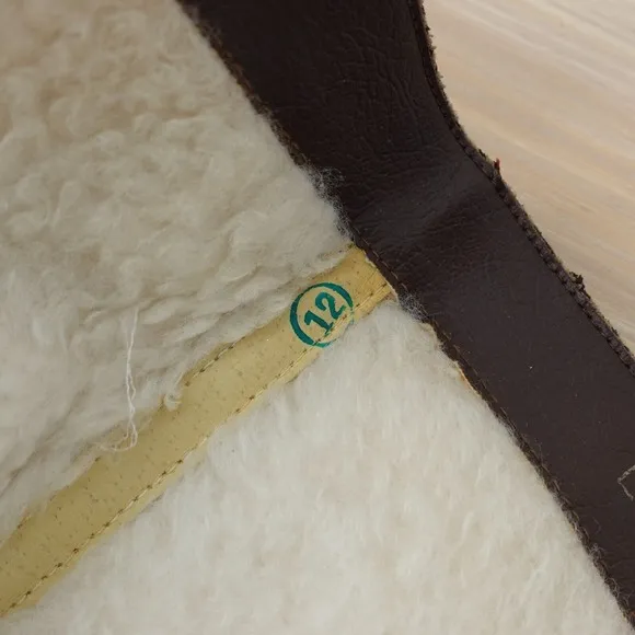 Brown Sherpa Wool Fleece Shearling Fur Shoes Women 8 Winter Boots Suede LUCERNE