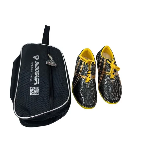 Budosaga Wushu Routine Competition High Performance Shoes Black Metallic Women 7