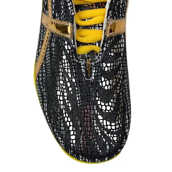 Budosaga Wushu Routine Competition High Performance Shoes Black Metallic Women 7