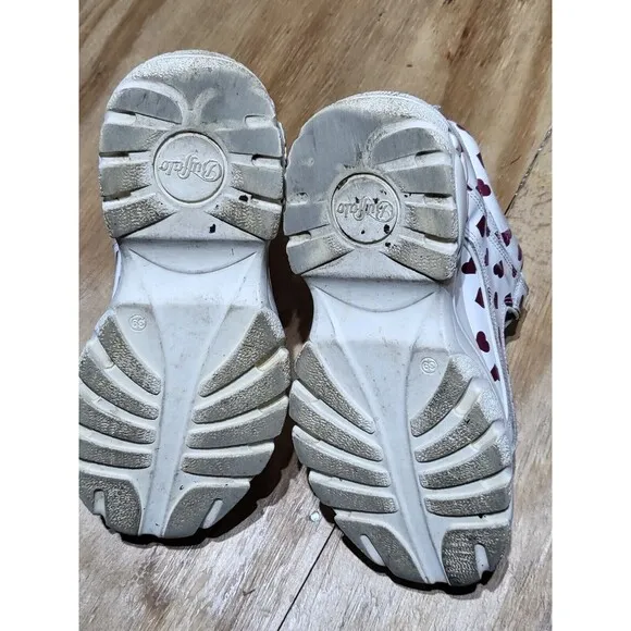 Buffalo Classic Low-Top Chunky Sneakers White Heart Lace Women 39