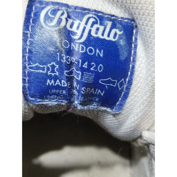 Buffalo Classic Low-Top Chunky Sneakers White Heart Lace Women 39