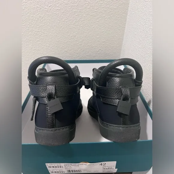 BUSCEMI Neoprene Self Black high sneakers