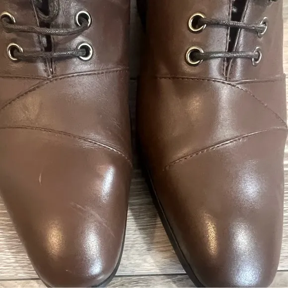 Calden Men's Brown Leather Shoes Oxford Lace Size 8 New Dress