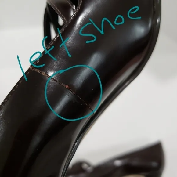 Calico Vintage Square Toe Leather Heeled Pumps  Size 7.5 N