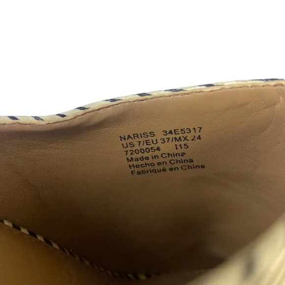 Calvin Klein Size 7 Nariss Striped High Heel Mule Shoe