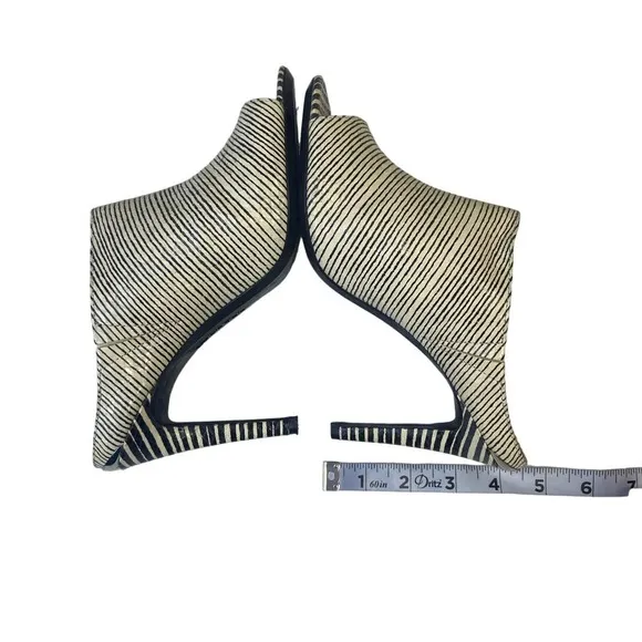 Calvin Klein Size 7 Nariss Striped High Heel Mule Shoe