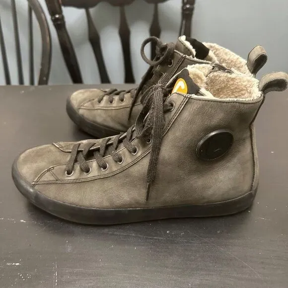 Camper Faux Fur Lined Side Zip Nubuck Sneaker Size 41