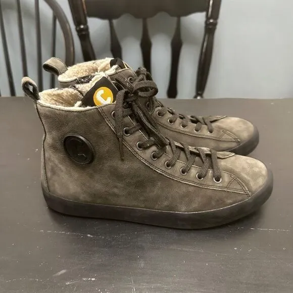 Camper Faux Fur Lined Side Zip Nubuck Sneaker Size 41