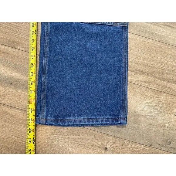 Carhartt B73 DST Mens 36X34 Double Knee Loose Fit Carpenter Blue Denim Jeans