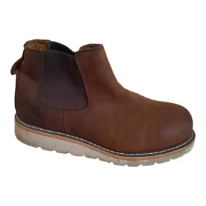 Carhartt Chelsea Steel Toe Wedge Dark Brown Leather Boots FW5233 Size 8.5
