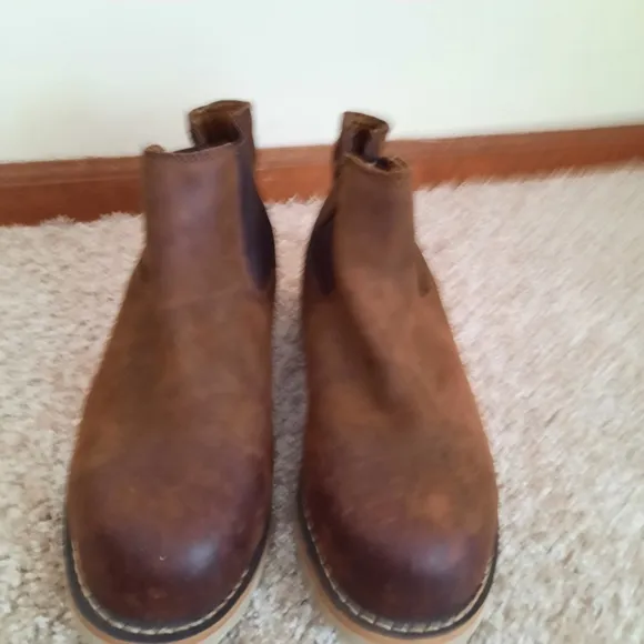 Carhartt Chelsea Steel Toe Wedge Dark Brown Leather Boots FW5233 Size 8.5