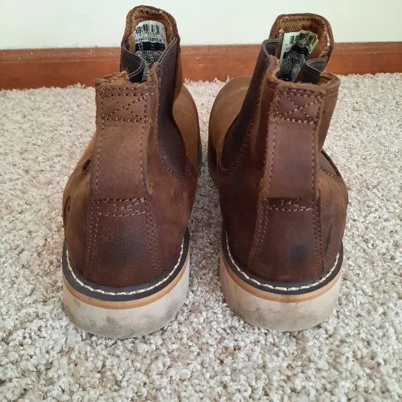 Carhartt Chelsea Steel Toe Wedge Dark Brown Leather Boots FW5233 Size 8.5