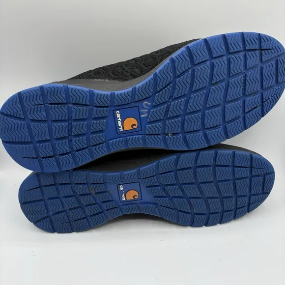 Carhartt Force SD Work Shoes Men's Size 12 Black Blue Soft Toe Sneakers CMD3066