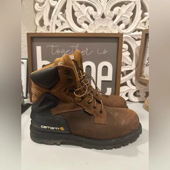 Carhartt Heritage Waterproof 6&quot; Steel Toe Boot Preowned size 10.5