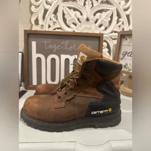 Carhartt Heritage Waterproof 6&quot; Steel Toe Boot Preowned size 10.5