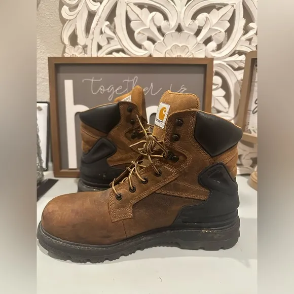 Carhartt Heritage Waterproof 6&quot; Steel Toe Boot Preowned size 10.5