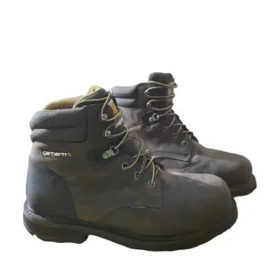 Carhartt Mens Medium Width Brown Waterproof Steel Toe Work Boots Size 10