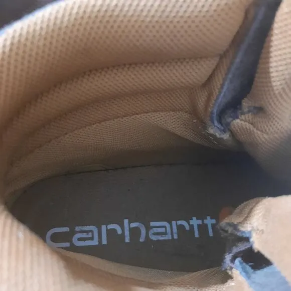 Carhartt Mens Medium Width Brown Waterproof Steel Toe Work Boots Size 10