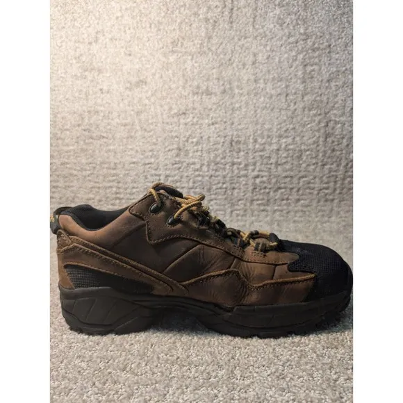 Carhartt Work Boots Mens 9.5 Steel Toe Safety Shoes Brown Leather Vintage