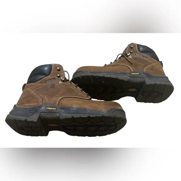 Carolina Boots Bruno CA5520 Brown Steel Toe Waterproof Sz 9.5 2E Mint! B5