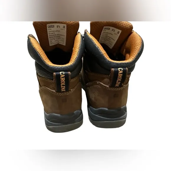 Carolina Boots Bruno CA5520 Brown Steel Toe Waterproof Sz 9.5 2E Mint! B5
