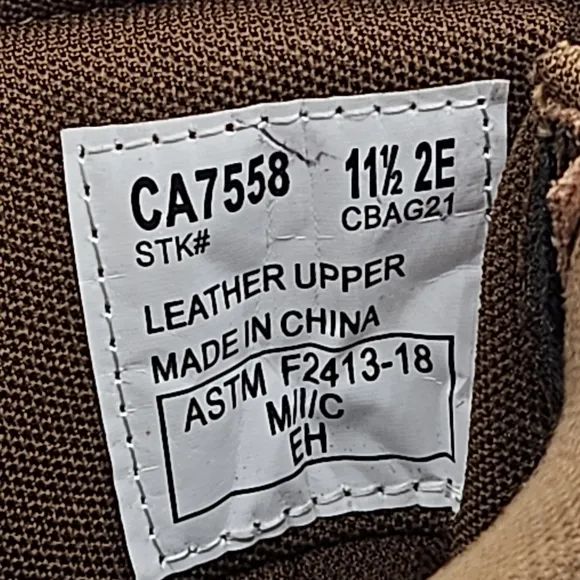 Carolina CA7558 6&quot; steel toe waterproof work boot size 11.5 EE