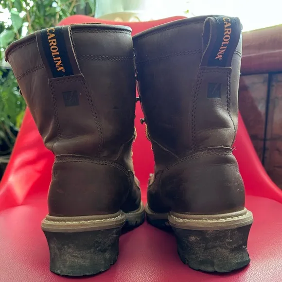 Carolina “Spruce” Boot, Waterproof Steel Toe 8” Leather Logger, US Men’s 7