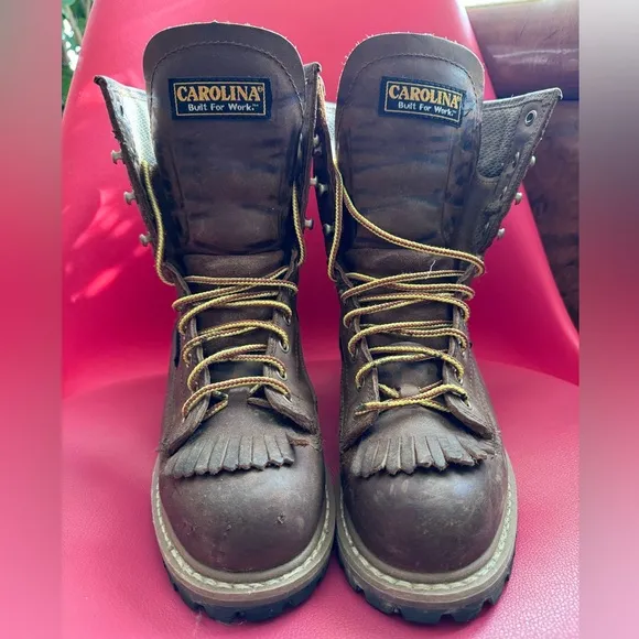 Carolina “Spruce” Boot, Waterproof Steel Toe 8” Leather Logger, US Men’s 7