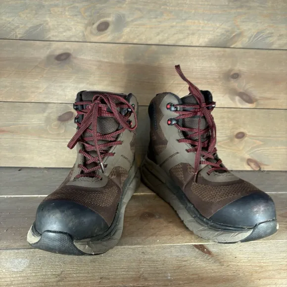 carolina voltrex mens size 9 wide EE shoes brown comp toe waterproof work boots