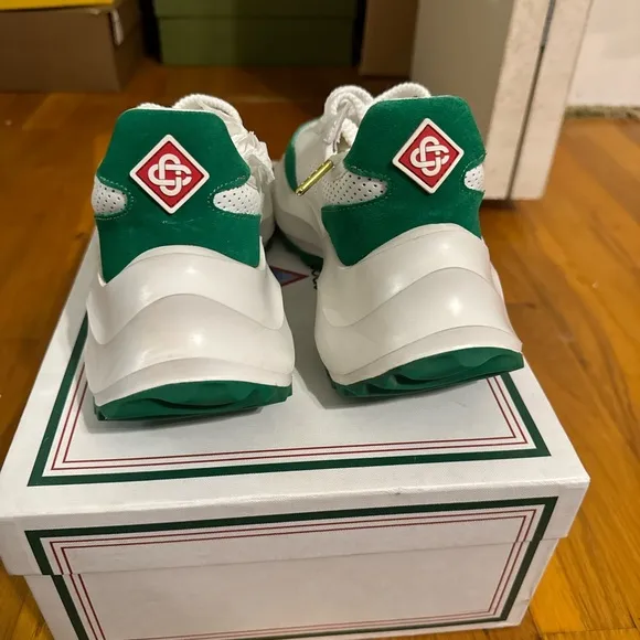 Casa Sport White and Green Sneakers