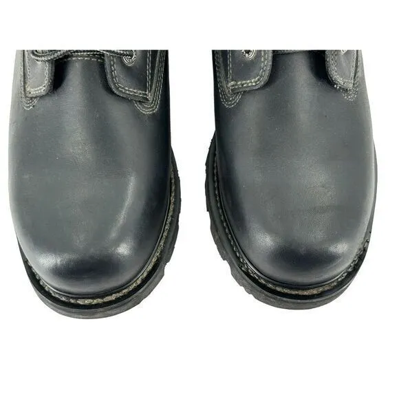 CAT Boots‎ Mens US 13 M Caterpillar Steel Toe Safety Black Leather