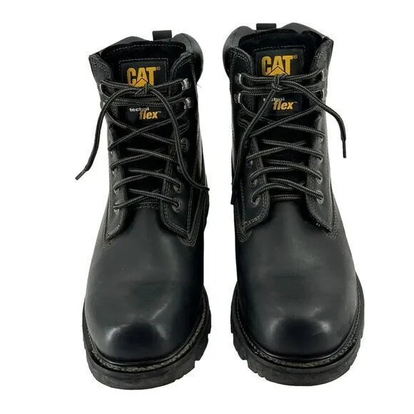CAT Boots‎ Mens US 13 M Caterpillar Steel Toe Safety Black Leather