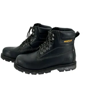 CAT Boots‎ Mens US 13 M Caterpillar Steel Toe Safety Black Leather