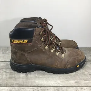 Cat Caterpillar 90803 Outline Steel Toe Work Mens Leather Boots Size 11.5 Wide