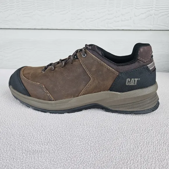 CAT Caterpillar Streamline 2.0 Leather Composite Toe Work Shoes Men SZ 13 Clay