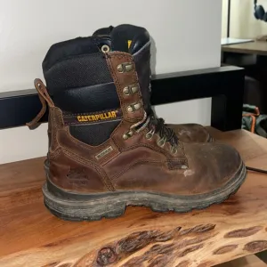 CAT Leather Steel Toe Work Boots