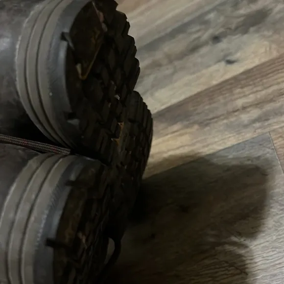 CAT Steel Toe Combat Boots Flannel Trim