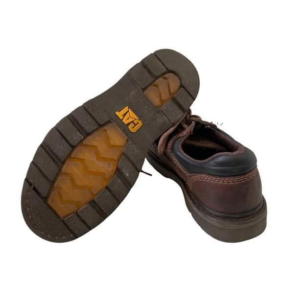 CAT Steel Toe Work Shoes Second Shift Slip &amp; Oil Resistant Restaurant Casual