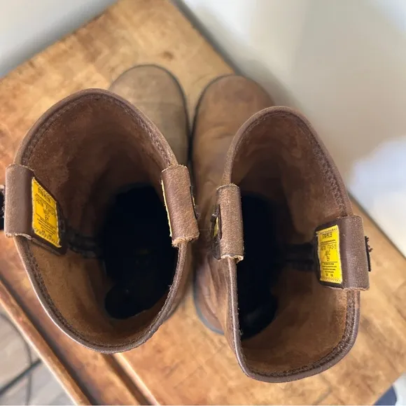 Caterpillar Brown Leather steel toe Boots, men’s sz 6