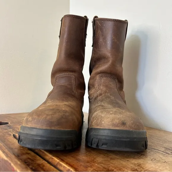 Caterpillar Brown Leather steel toe Boots, men’s sz 6