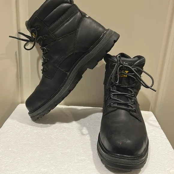 Caterpillar CAT leather steel toe duofuse laceUp work construction boots 12 wide