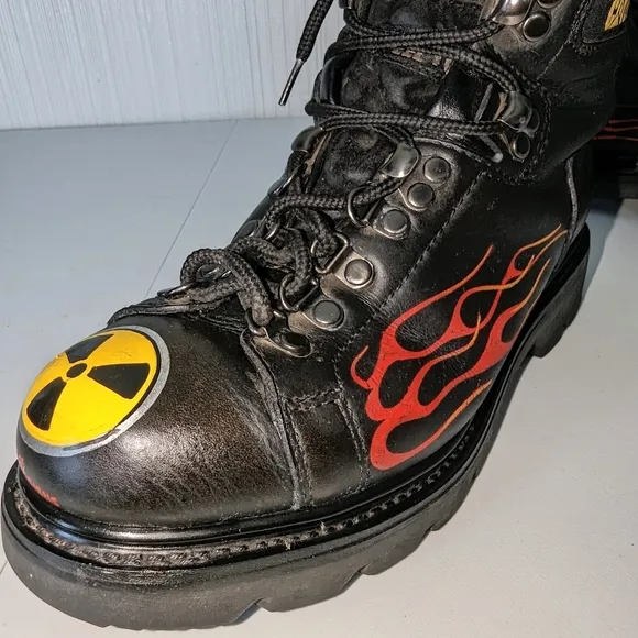 Caterpillar Customized Steel Toe Boots, Men's Sz 7, Women's 9