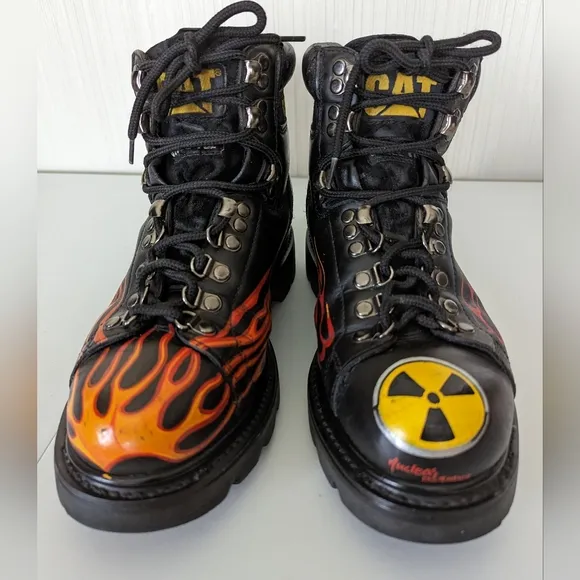 Caterpillar Customized Steel Toe Boots, Men's Sz 7, Women's 9