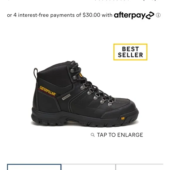 Caterpillar Men’s steel toe boots size 9.5