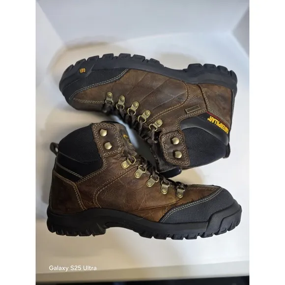 Caterpillar Men's Steel Toe Work Boots P90935 Brown Size 11