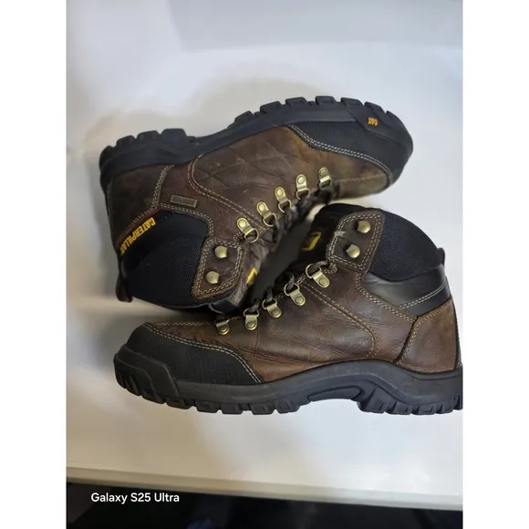 Caterpillar Men's Steel Toe Work Boots P90935 Brown Size 11